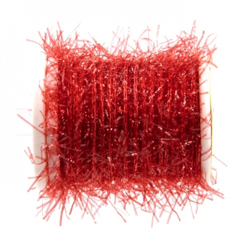 Veniard Ice Straggle Chenille Standard (3M) Red Fly Tying Materials (Product Length 3.28 Yds / 3m)